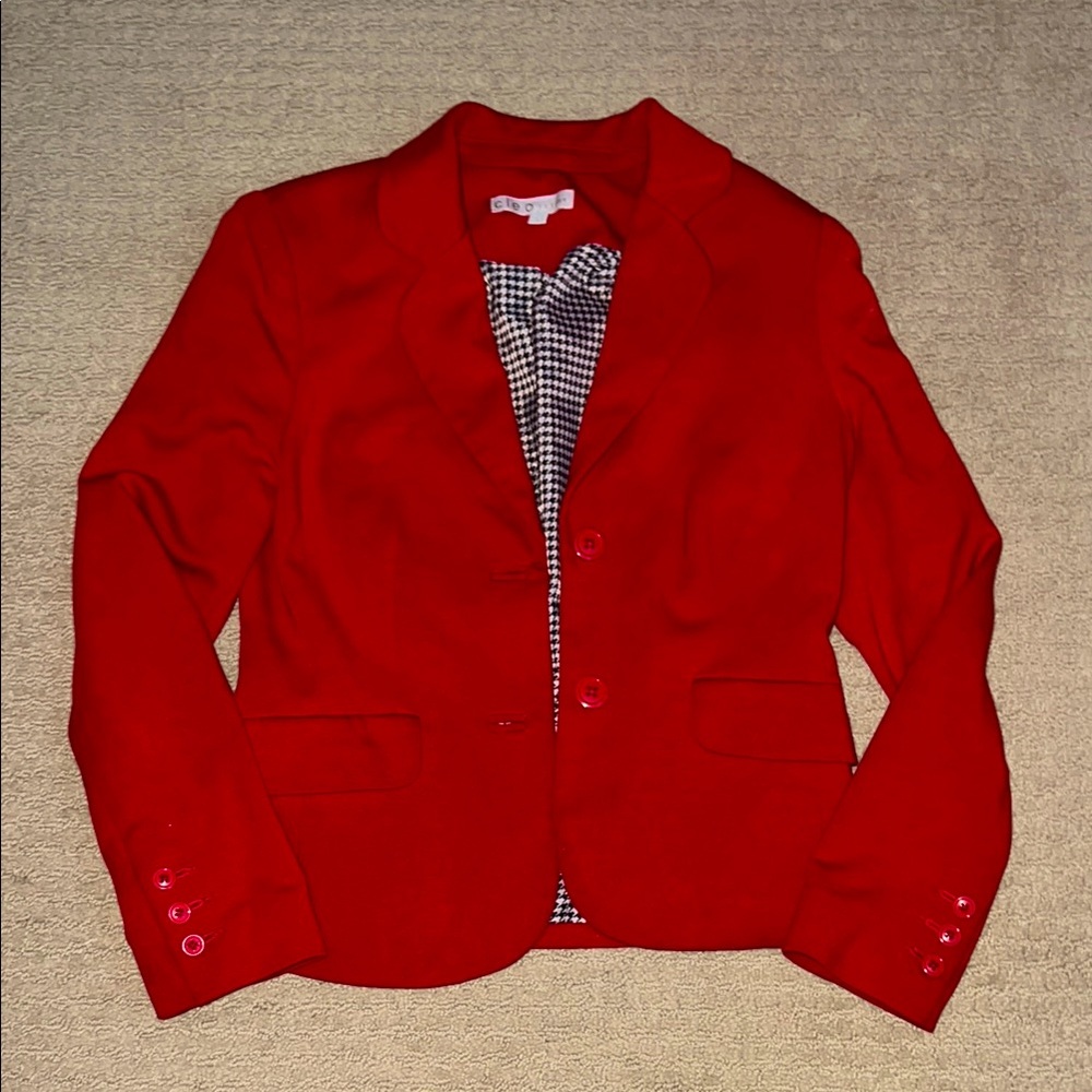 Cleo’s Red Blazer Structured Cropped